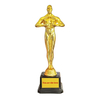 2024 New Design Different Size Custom Made Marble Base Sports Golf Soccer Basketball Marathon Custom Logo Oscar Statuette Plastic Trophy Cup 