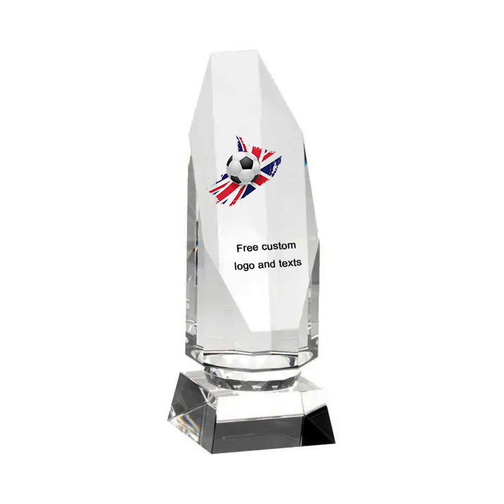 Noble Manufacturer Wholesale Crystal Glass Plaque With Custom Logo UK Gift Sport Soccer Trophy Award Craft