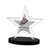 Noble Manufacturer Wholesale UK Gift Personalized Sports Soccer Black Crystal Glass Star Trophy Award