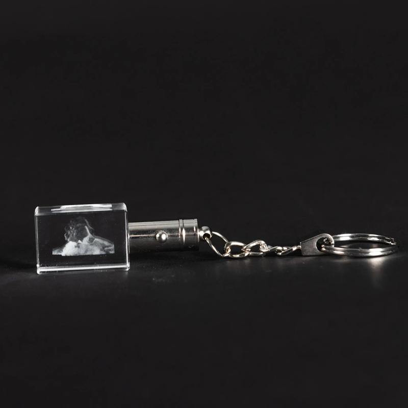 Noble Manufacturer Wholesale UK Gift Personalized Pet Crystal Glass Dog Souvenir Plaque Hanger Key Chain