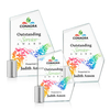 Noble Wholesale Cheap Different Color Options Outdoor Sports Business Gift Custom Personalized Logo Glass Trophy Award Plaque