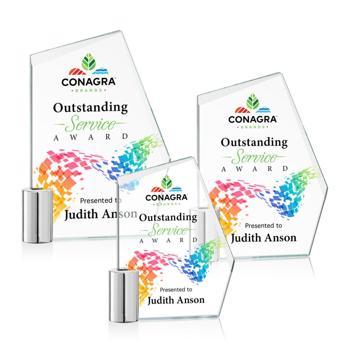 Noble Wholesale Cheap Different Color Options Outdoor Sports Business Gift Custom Personalized Logo Glass Trophy Award Plaque
