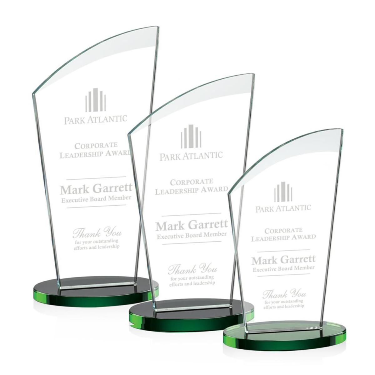 Noble Wholesale Cheap Different Color Options Outdoor Sports Business Gift Custom Personalized Logo Glass Trophy Award Plaque
