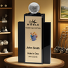 Noble High Quality Crystal Cube Golf Ball Golfer Sports Awards Custom Bespoke Logo Golf A Hole in One Trophy Awards