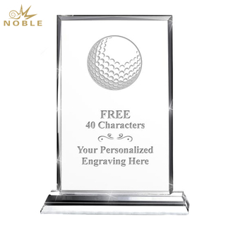 Noble Honor Shield Crystal Glass Sports Customized Personalized Bespoke Logo Golf Trophy Award