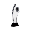 Noble Streamline Crystal Glass outdoor Sports Customized Personalized Bespoke Golf Trophy Award