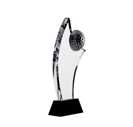 Noble Streamline Crystal Glass outdoor Sports Customized Personalized Bespoke Golf Trophy Award