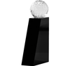 Noble Crystal Golf Ball Black Base Custom Logo Golf Trophy Award