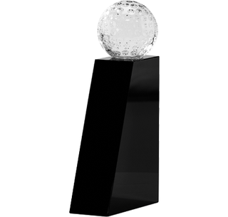 Noble Crystal Golf Ball Black Base Custom Logo Golf Trophy Award