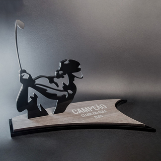 Noble High Quality Acrylic With Custom Logo Business Gift Sports Awards Golf A Hole in One Trophy Hand Craft