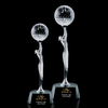 Noble High Quality Glass Business Gift Sports Awards Custom Bespoke Logo Golf A Hole in One Metal Figure Trophy Hand Craft