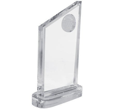 Noble Inlaid Crystal Glass Outdoor Sports Customized Personalized Bespoke Logo Golf Trophy Award