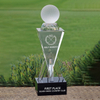 Noble High Quality K9 Crystal With 3D Laser Business Gift Sports Awards Custom Bespoke Logo Golf A Hole in One Trophy Hand Craft