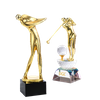 Noble High Quality Gold Metal Golf With Crystal Base Business Gift Sports Awards Custom Bespoke Logo Golf A Hole in One Trophy