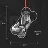 Noble Crystal Bone With 3D Laser Engraving Picture Inside Pet Cat Gift Hanger