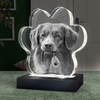 Noble Crystal Cat Paw With 3D Laser Engraving Picture Inside Cat Paw Pet Gift Paperweight