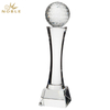 Noble Manufacturer Golf Ball Crystal Glass Outdoor Sports Gift Customized Personalized Bespoke Logo Golf Trophy Award Hand Craft