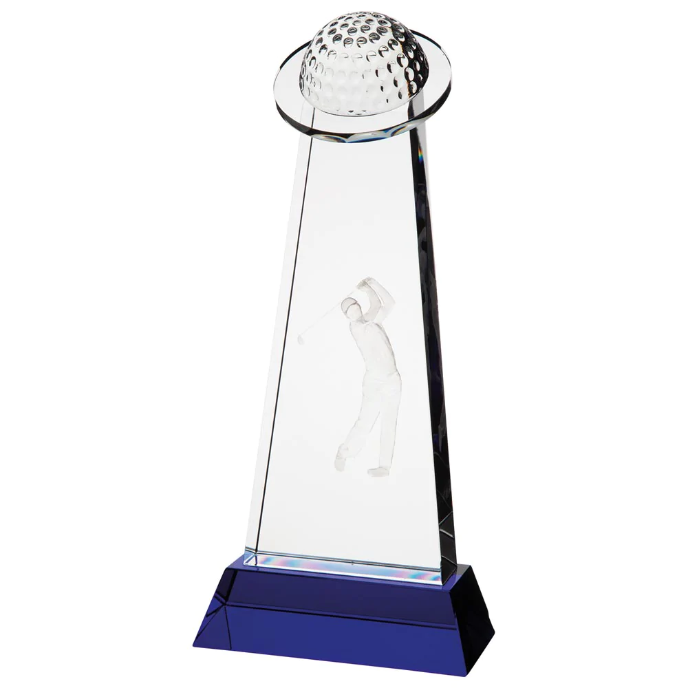 Noble Manufacturer Golf Ball Crystal Glass Sports Gift Customized Personalized Bespoke Logo Golf Trophy Award Hand Craft