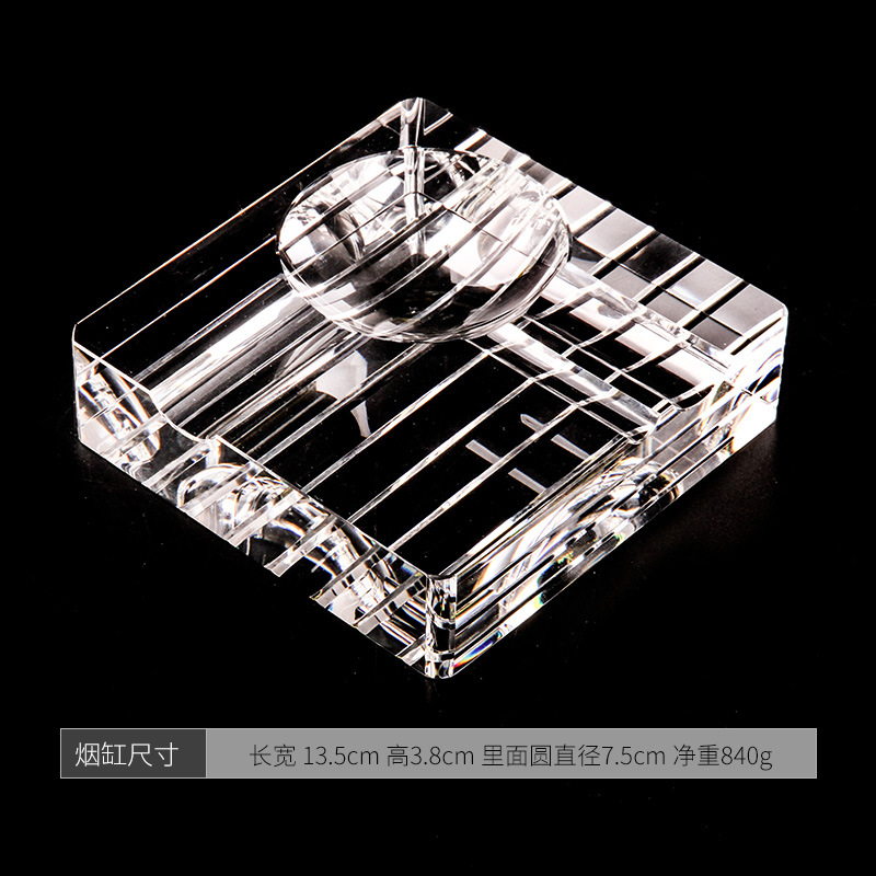 Noble Optical Crystal Award Trophy Award Custom Logo Business Office Gift Ashtray Hand Craft