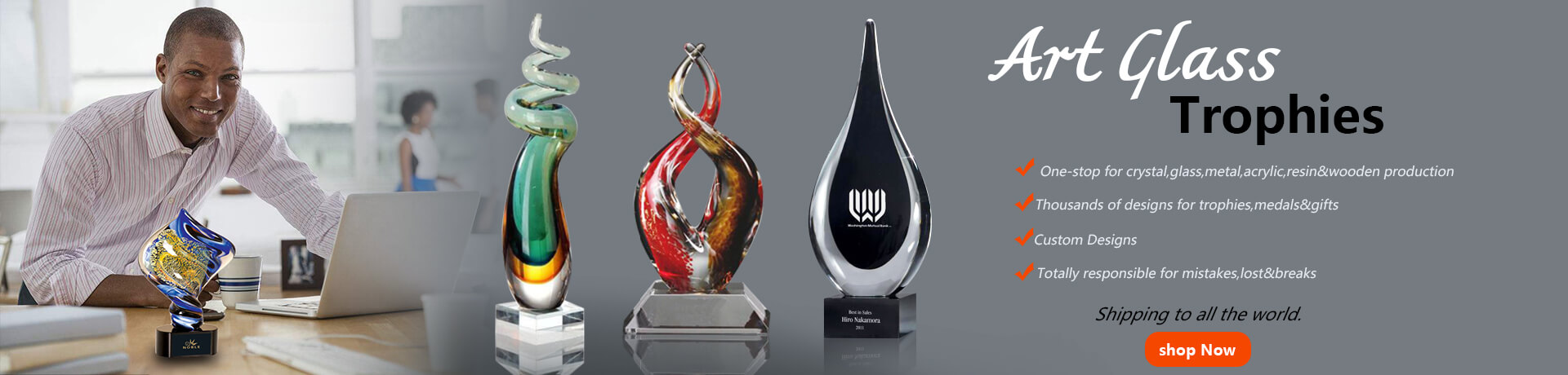 Art Glass Trophies