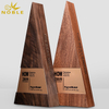 Noble New Design Custom Engraving Wooden Pyramid Plaque Trophy