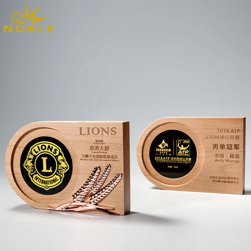 Custom Wooden Plaque Trophy with Name Plate 