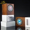 Noble Custom Metal Base Wood Trophy with Medal Inserting