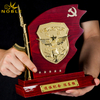  Manufacturer Wood Shield Plaque with Soft Enamel Metal 