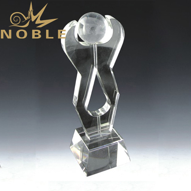 Blank Corporate Crystal Trophy with Base