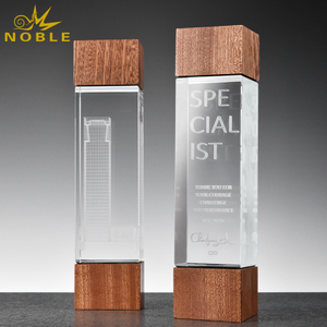 Crystal Award Wooden Trophy
