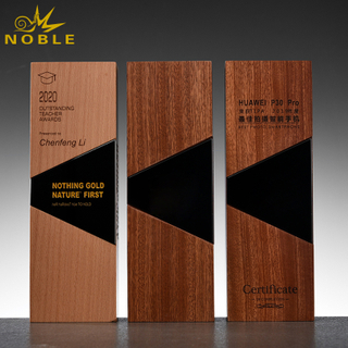 Noble New Design Free Engraving Wooden Award Trophy 