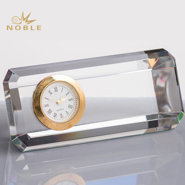 Optical Crystal Spectral Bevelled Triangle Clock