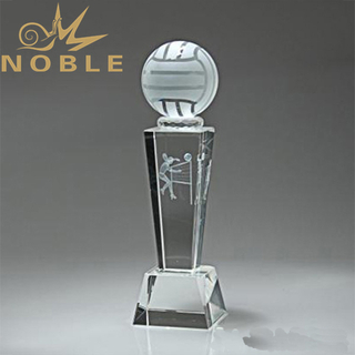 Custom Crystal Volleyball Award