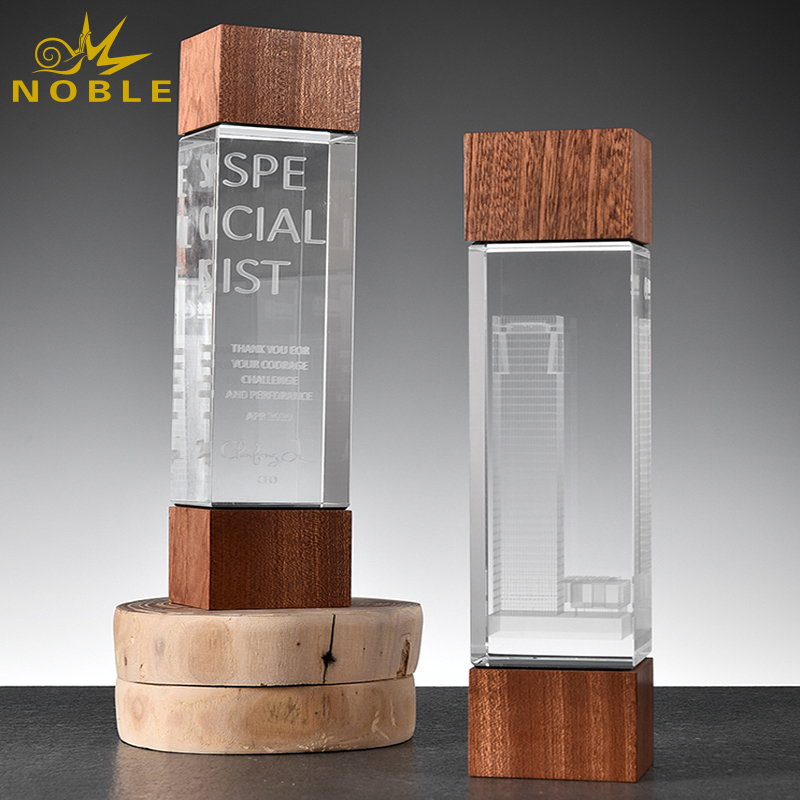 Crystal Award Wooden Trophy