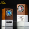 Noble Custom Metal Base Wood Trophy with Medal Inserting