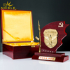  Manufacturer Wood Shield Plaque with Soft Enamel Metal 