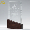 Free Engraving Custom Wood Base Crystal Trophy