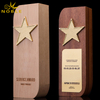  Blank Wooden Plaques Award With Gold Star