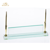 Jade Rectangle Glass Name Plate Pen Hold 