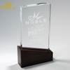 Free Engraving Custom Wood Base Crystal Trophy