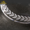 Round Shaped Crystal Award Trophy With Wooden Base 