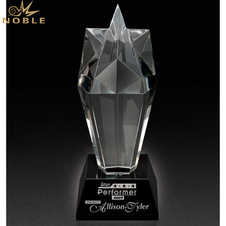  New Design Star Diamond Trophy Plaque K9 Crystal Trophy Award 