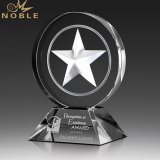 Wholesale In Stock Blank Custom Star Crystal Trophy for Souvenir