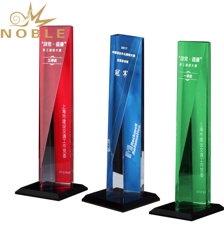 New Design Custom Engraving Crystal Outstanding Award