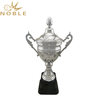 Sports Games Shiny Silver Metal Cup Trophy with Black Base