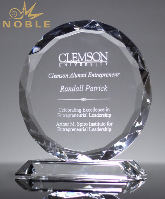 Good Quality Crystal Award Diamond Facets Round Crystal Awards Trophy