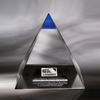Engrave Triangle Shape Crystal Glass Award Trophy 