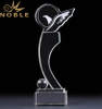 Noble New Design Free Engraving Crystal Bird Trophy