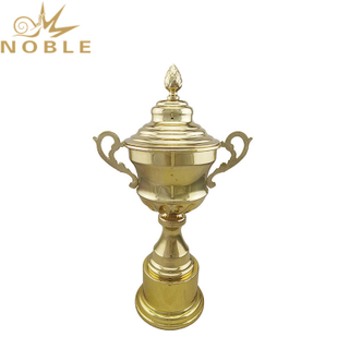 High Quality Shiny Gold Metal Cup Trophy for Sports Events