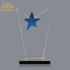 Rising Metal Star Trophy Black Stand Trophy Star Crystal Sports Awards